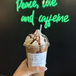 Vibrant Coffeehouse + Kitchen - Iced oat milk peppermint mocha