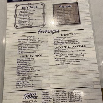 On The Hook - Menu as of April 2022 - Cajun/Creole Near Me - Brea, California On The Hook - Menu as of April 2022 - Cajun/Creole Near Me - Brea, California