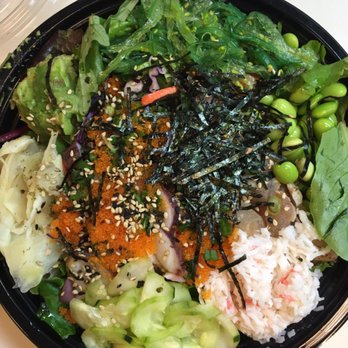 Poke Tiki - Regular sized poke bowl- huge!!! - Seafood Near Me - Orange, California