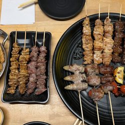 Kushi Kushi Yaki - The spread.