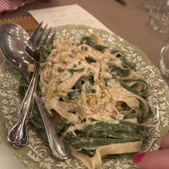 Raffetto's - Spinach & egg fettuccine Al limone, caramelized leek. - Specialty Food Near Me - New York, New York Raffetto's - Spinach & egg fettuccine Al limone, caramelized leek. - Specialty Food Near Me - New York, New York