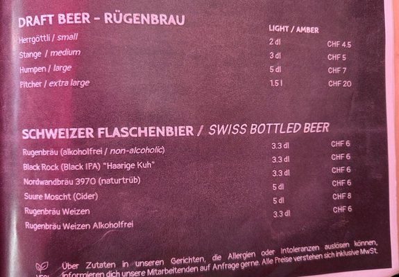 Menu photo 6 Barry's Grindelwald, BE Menu photo 6 Barry's Grindelwald, BE