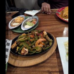 Shrimp fajitas
