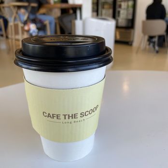 Cafe The Scoop - Banana latte half sweet half decaf half regular - Cafes Near Me - Long Beach, California