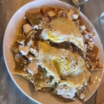 Wolf Pack Woodfired Tavern - Christmas Chilaquiles. Green & red sauces. Yummo' - American Near Me - Sealy, Texas Wolf Pack Woodfired Tavern - Christmas Chilaquiles. Green & red sauces. Yummo' - American Near Me - Sealy, Texas
