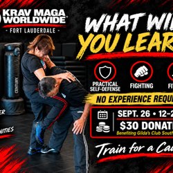 Krav Maga Worldwide - Practical self-defense, fighting and fitness training at our September 26 fundraiser benefiting Gilda's Club South Florida.