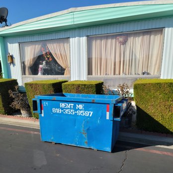 Budget Bins - Fit perfect in front of mom's mobile home. - Dumpster Rental Near Me - Chatsworth, California Budget Bins - Fit perfect in front of mom's mobile home. - Dumpster Rental Near Me - Chatsworth, California