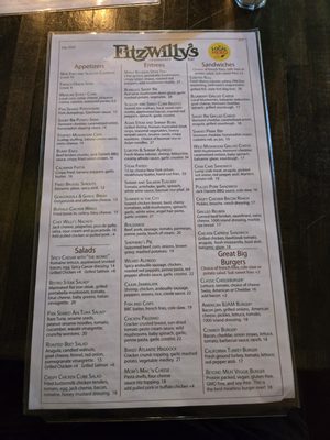 Menu photo 7 Fitzwilly's Restaurant Northampton, MA