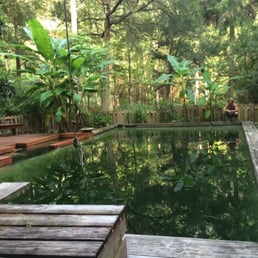 This is the "pool" ...inviting huh? Only if you could see the critters in those dark dark waters ...
