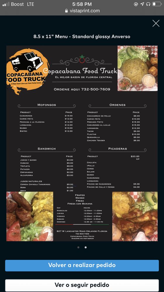 Copa Cabana Food Truck Logo