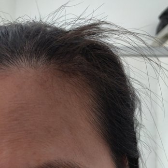 Moon Salon - My mom's hair broke off after going to Moon Salon for permanent hair straightening treatment. You can see her hair sticking out here. - Hair Salons Near Me - Oakland, California