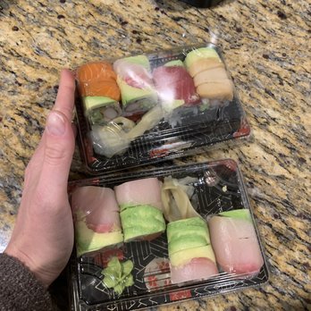Photo of Okawa Steak House & Sushi - Santee, CA, United States. 1 rainbow roll and 1 Hawaii roll Anyone care for a snack?