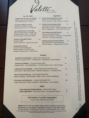 Menu photo 3 Valette Restaurant Healdsburg, CA Menu photo 3 Valette Restaurant Healdsburg, CA
