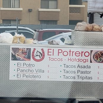 El Potrero Tacos And Hotdogs - a food truck parked in a parking lot - Street Vendors Near Me - Mesa, Arizona El Potrero Tacos And Hotdogs - a food truck parked in a parking lot - Street Vendors Near Me - Mesa, Arizona