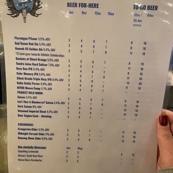 Lat 65 Brewing - Beer menu - Breweries Near Me - Fairbanks, Alaska