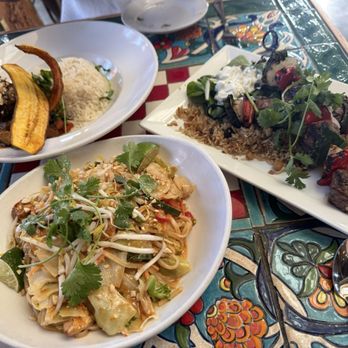 Boulder Dushanbe Teahouse - African shoko  Spicy Indonesian Peanut Noodles - TO GO  Tajik Shish Kabob - TO GO - Tea Rooms Near Me - Boulder, Colorado