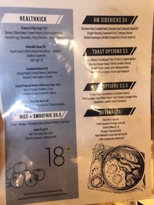 Menu photo 7 18 Degrees Scottsdale, AZ