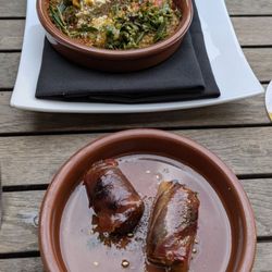 Cava - Stuffed Dates and Stuffed Peppers.