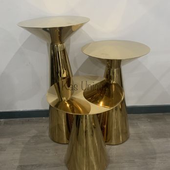 Kas Unique Party Rentals - Gold Pedestal "The Cone " - Party Equipment Rentals Near Me Kas Unique Party Rentals - Gold Pedestal "The Cone " - Party Equipment Rentals Near Me
