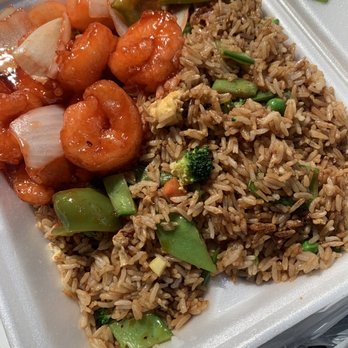 My Place - Orange Shrimp and 362. Vegetable Fried Rice - Chinese Near Me - Chicago, Illinois