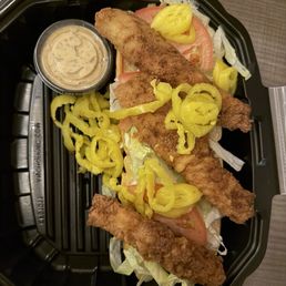 The Po' Boys (Cod) $13.99 (5/5) I got a side salad instead of fries The Po' Boys (Cod) $13.99 (5/5) I got a side salad instead of fries