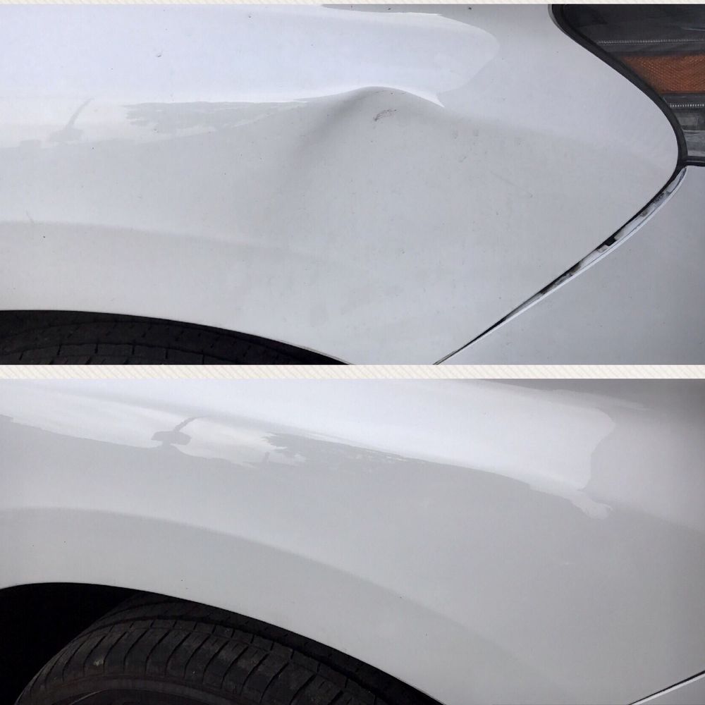 Goodbye Dentz - Before & After "Paintless Body Work" by Marvin - Mobile Dent Repair Near Me - Long Island City, New York Goodbye Dentz - Before & After "Paintless Body Work" by Marvin - Mobile Dent Repair Near Me - Long Island City, New York