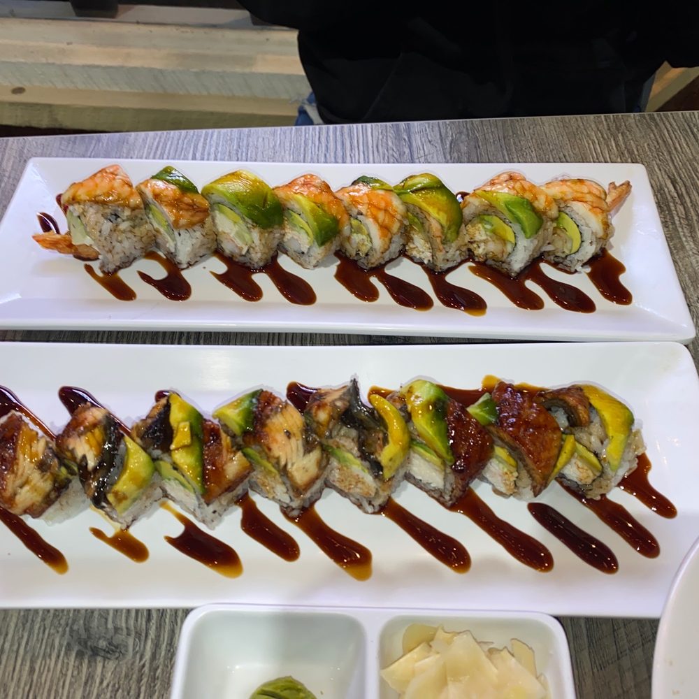 Sanyo Sushi - Dragon Roll Double Shrimp Roll - Sushi Bars Near Me - Glendora, California Sanyo Sushi - Dragon Roll Double Shrimp Roll - Sushi Bars Near Me - Glendora, California