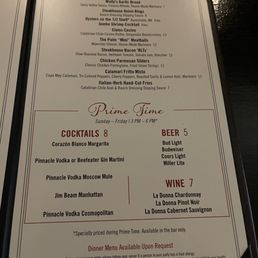 Happy Hour menu Happy Hour menu