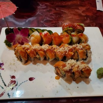 Volcano Sushi Bar - Salmon Lover & Out Of Control (not listed on menu) - Sushi Bars Near Me - Virginia Beach, Virginia Volcano Sushi Bar - Salmon Lover & Out Of Control (not listed on menu) - Sushi Bars Near Me - Virginia Beach, Virginia