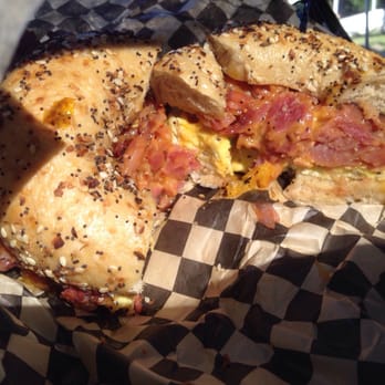 Hippies Brew - Miss Piggy on a Everything Bagel with Egg - Coffee & Tea Near Me - Hayward, California