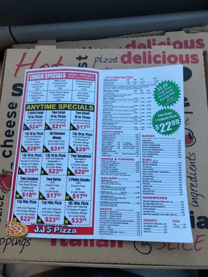 Menu photo 8 JJ’s Pizza Las Vegas, NV Menu photo 8 JJ’s Pizza Las Vegas, NV
