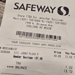 Safeway - You should go shopping with me. I'm a magnet for sales and half the time I don't even know it!! LOL