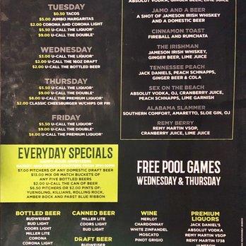 Bubbaz Bar & Grill - Daily Drink Specials. - Bars Near Me - Indianapolis, Indiana