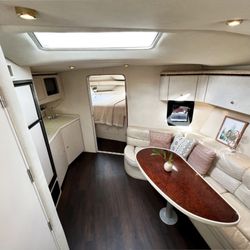 Chicago Yachting - All of our boats have indoor areas to prepare your snacks & drinks, get our of the sun, and stow your personal belongings.