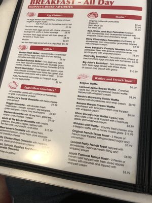 Menu photo 2 Johnnys Diner Hudson, OH