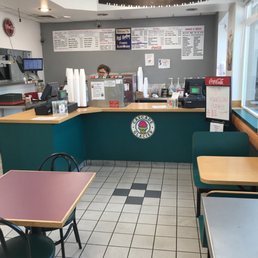 the inside of a restaurant