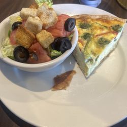 Rockwood Bar and Grill - Quiche special that included a side and the upcharged $5 salad that I got in its place. Ridiculous...