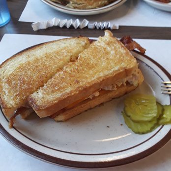 The Greenwood Cafe - Sour dough bread, Chicken Salad, Cheddar Cheese & Bacon - Coffee & Tea Near Me - Tomah, Wisconsin