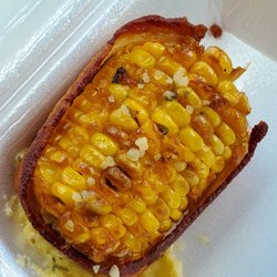 Fry Daddy's Fish And Chicken House - Deep Fried Corn on the Cob (wrapped in bacon)