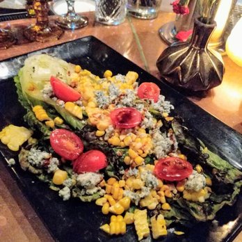 Little Bad Wolf - Grilled Hearts of Romaine - Lightly grilled romaine, fresh corn, tomatoes, gorgonzola, house vinaigrette, white balsamic reduction - American Near Me - Chicago, Illinois Little Bad Wolf - Grilled Hearts of Romaine - Lightly grilled romaine, fresh corn, tomatoes, gorgonzola, house vinaigrette, white balsamic reduction - American Near Me - Chicago, Illinois
