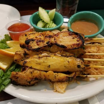 Thai Original BBQ - Chicken Satay with Shrimp Fried Rice - Thai Near Me - Glendale, California Thai Original BBQ - Chicken Satay with Shrimp Fried Rice - Thai Near Me - Glendale, California
