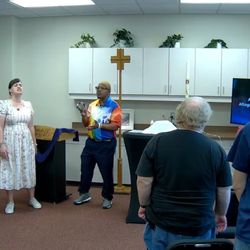 St John's MCC - Worship in the 2nd floor Choir Room during Worship with St. John's MCC meeting at The Church of the Good Shepherd.