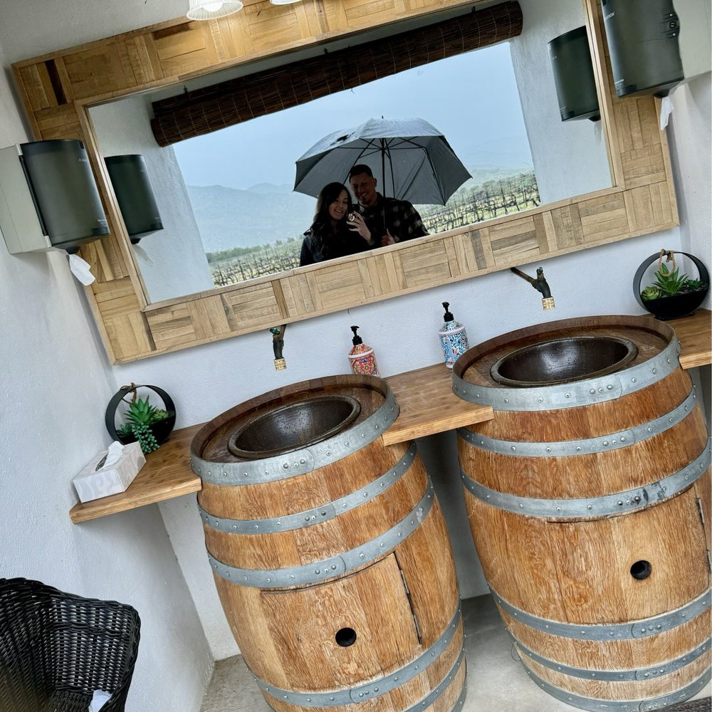 Trevista Vineyards - Wine barrel sinks for the bathrooms - Wine Tasting Room Near Me - Ensenada, BCN