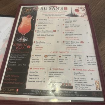 Ru San's - Alcoholic beverages - Sushi Bars Near Me - Atlanta, Georgia
