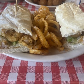 Big John's Steak & Seafood - a sandwich and french fries - Southern Near Me - Rayville, Louisiana