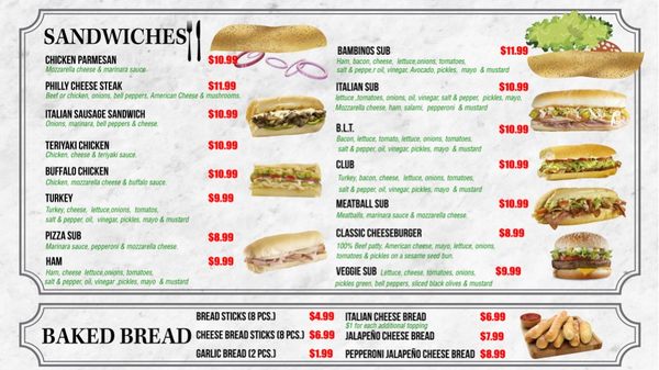 Menu photo 4 Giant Bambinos Pizza Lakeside, CA