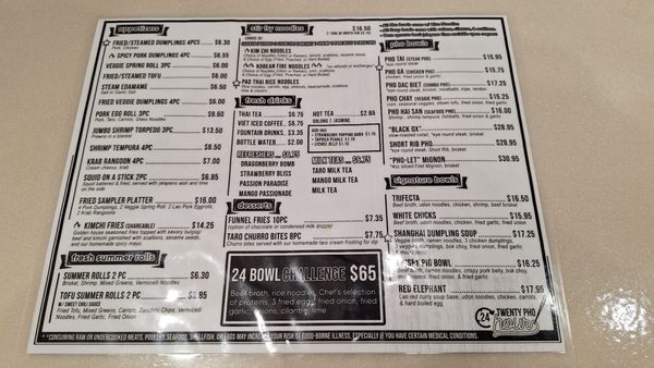 Menu photo 6 Twenty Pho Hour Los Angeles, CA