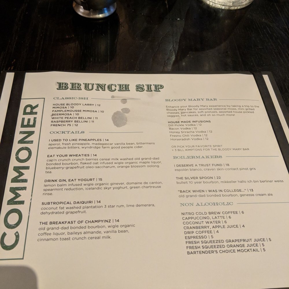 The Commoner - Brunch menu - New American Near Me - Pittsburgh, Pennsylvania The Commoner - Brunch menu - New American Near Me - Pittsburgh, Pennsylvania
