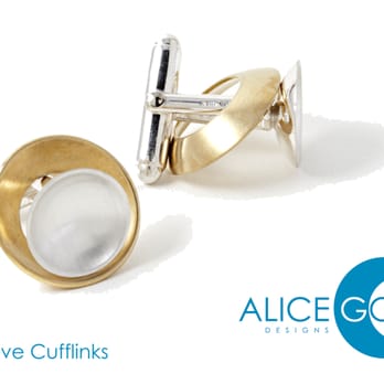 Alice Gow Designs - Revolve Cufflinks in Silver & Gilt - Jewelry Near Me - Birmingham, XWM