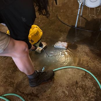 Anytime Drains - Clogged up floor drain being snaked out! - Plumbing Near Me